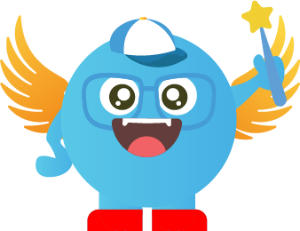 Customizable avatar with wings, glasses, cap and wand
