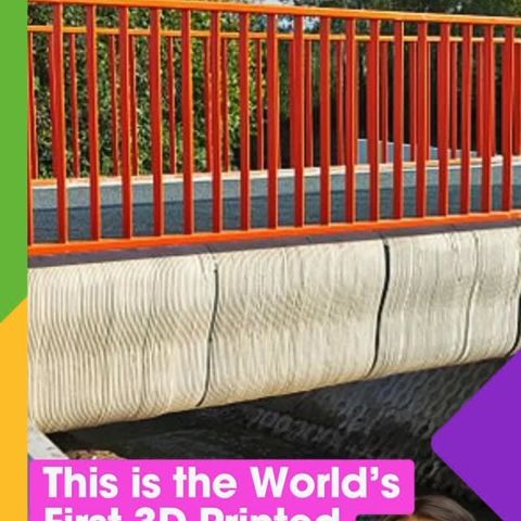 Did you know it’s possible to 3D print a concrete bridge? 🌉  There are SO many wonderful uses of 3D
