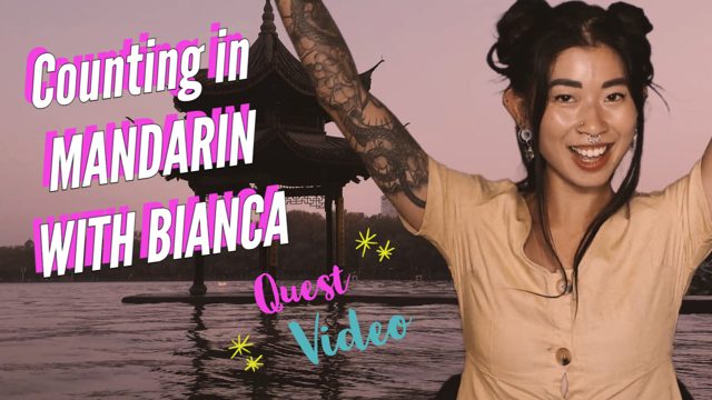 Bianca counts to 50 in Mandarin