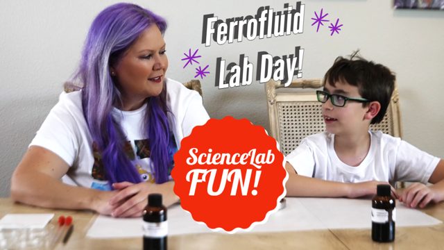 Science lab day with ferrofluid